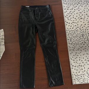 Gap Vintage Slim High Rise Faux Leather Jean Size 29/8 Tall